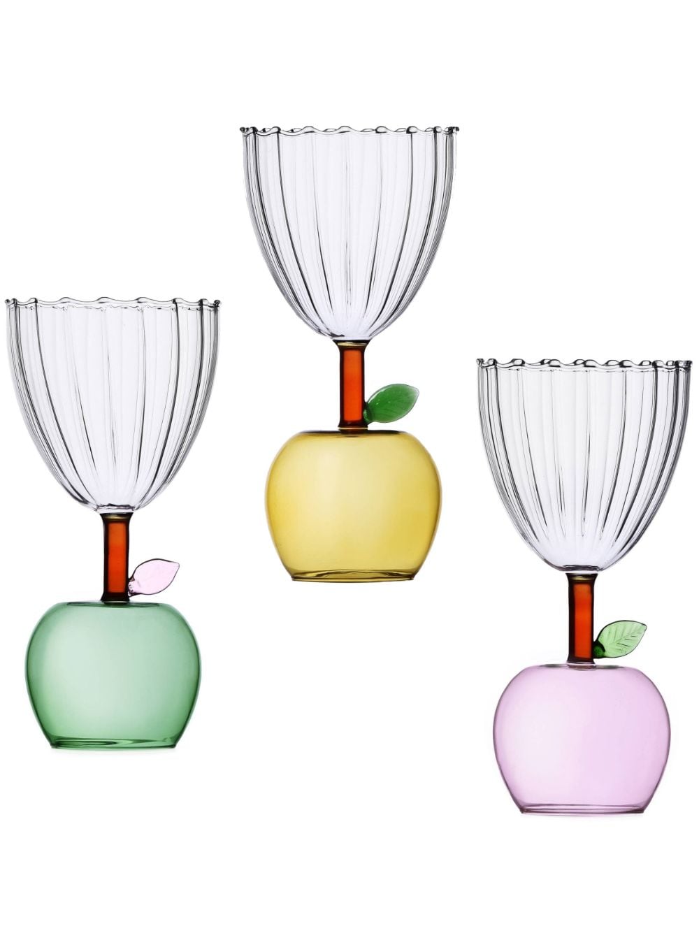Ichendorf Milano Apple wine glasses (set of 3) - Neutrals von Ichendorf Milano