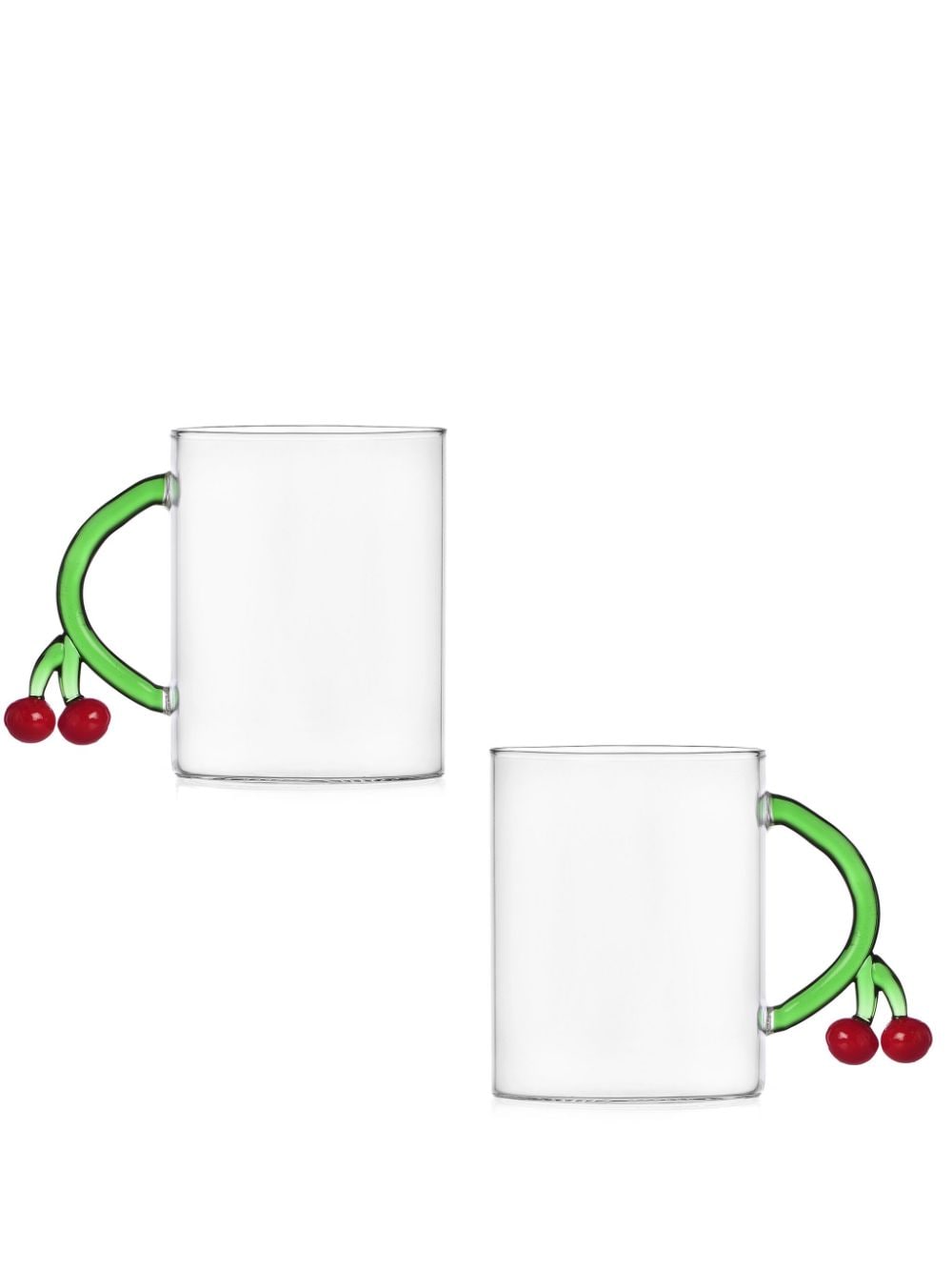 Ichendorf Milano Cherries glass mugs (set of two) - Neutrals von Ichendorf Milano