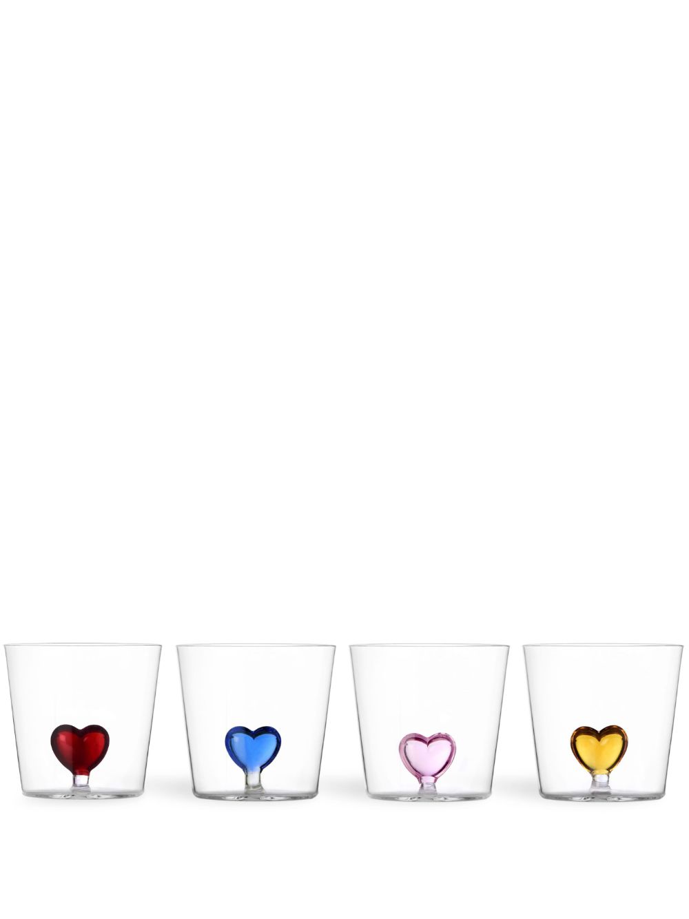 Ichendorf Milano Cuore glass tumbler (set of four) - White von Ichendorf Milano