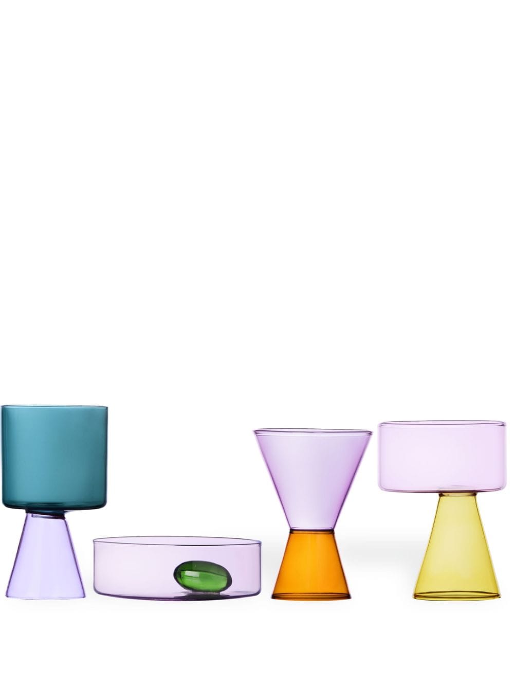 Ichendorf Milano Travasi glasses and bowl (set of 4) - Multicolour von Ichendorf Milano