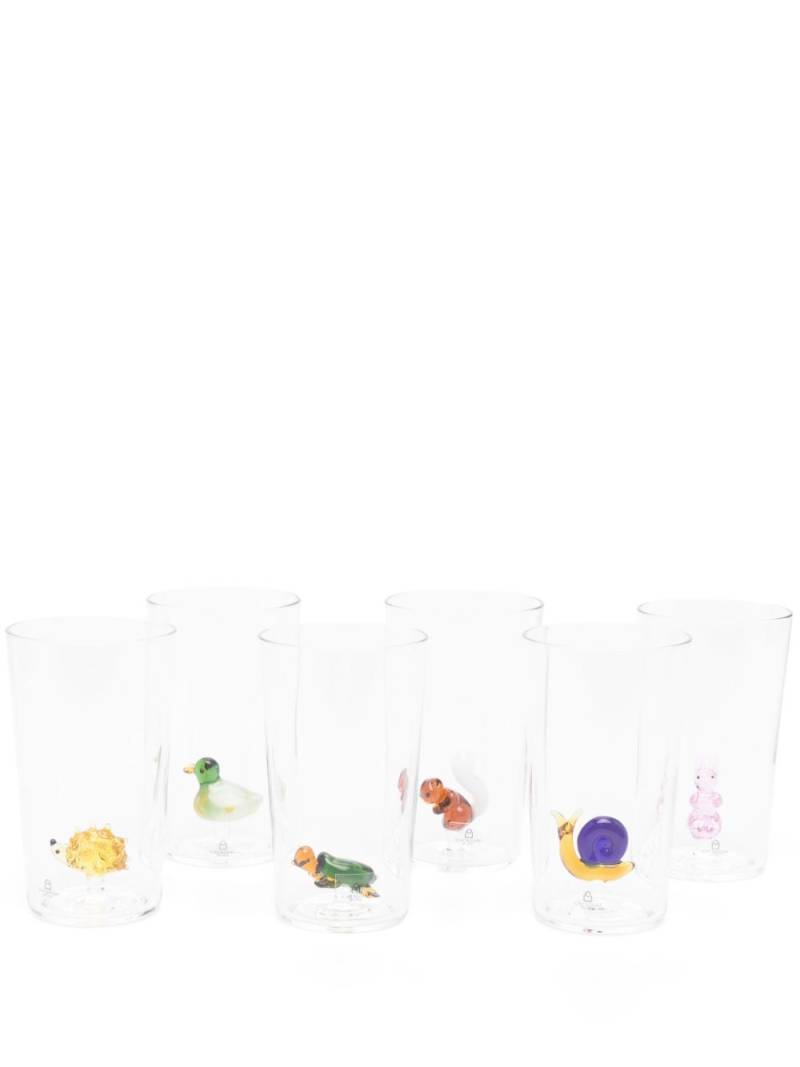 Ichendorf Milano animal-motif glasses (set of six) - Green von Ichendorf Milano