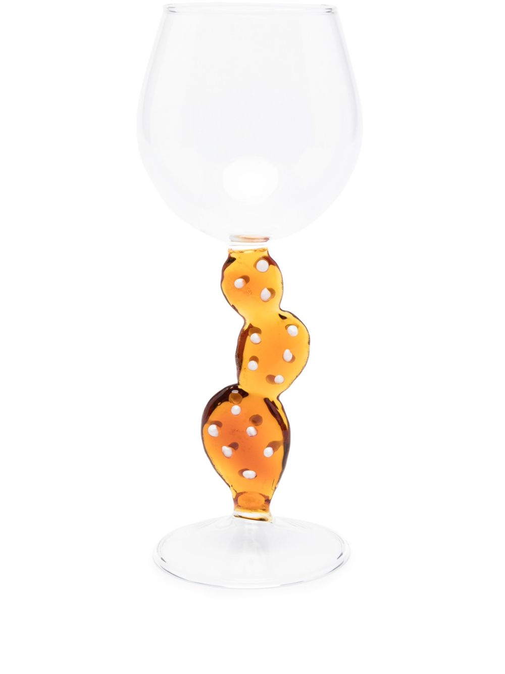 Ichendorf Milano cactus-motif asymmetric wine glass - Neutrals von Ichendorf Milano