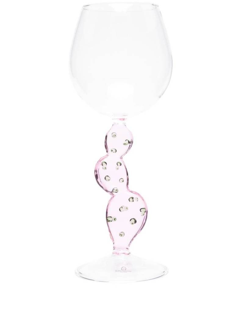 Ichendorf Milano cactus-motif asymmetric wine glass - Pink von Ichendorf Milano