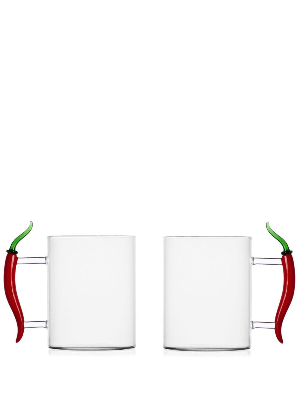 Ichendorf Milano cylindrical-design glass mug (set of two) - White von Ichendorf Milano