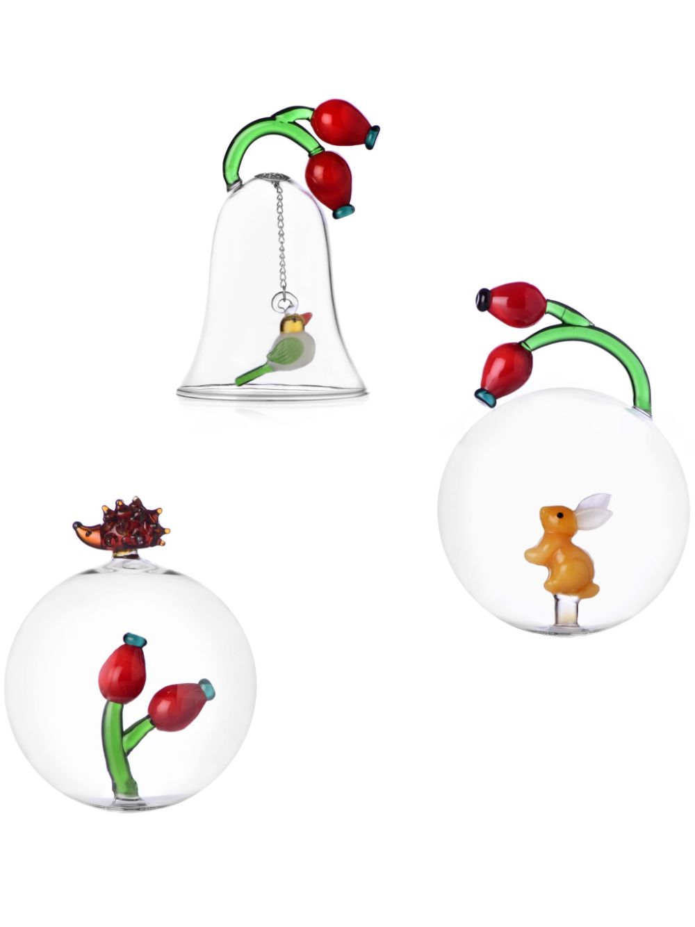 Ichendorf Milano festive baubles (set of three) - Red von Ichendorf Milano