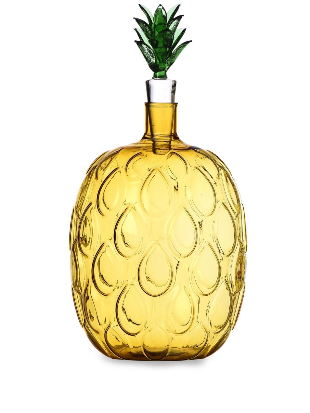 Ichendorf Milano pineapple glass bottle (17cm x 23cm) - Yellow von Ichendorf Milano