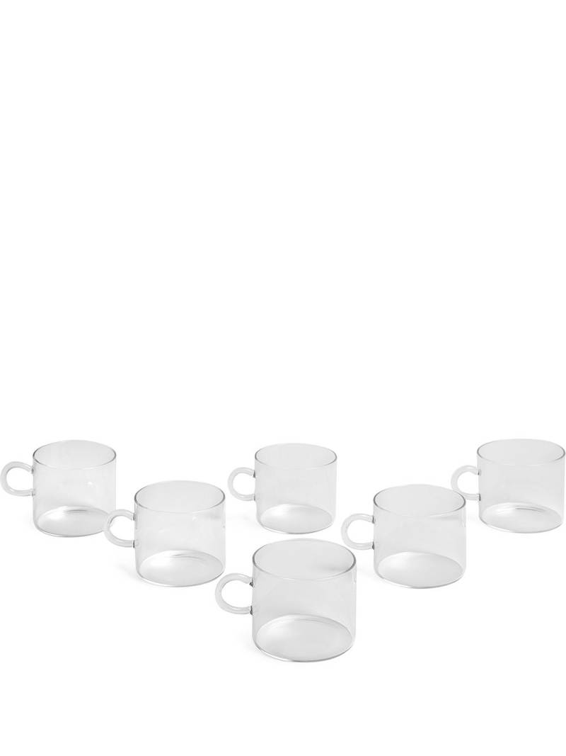 Ichendorf Milano small Piuma' teacups set of 6 - Neutrals von Ichendorf Milano