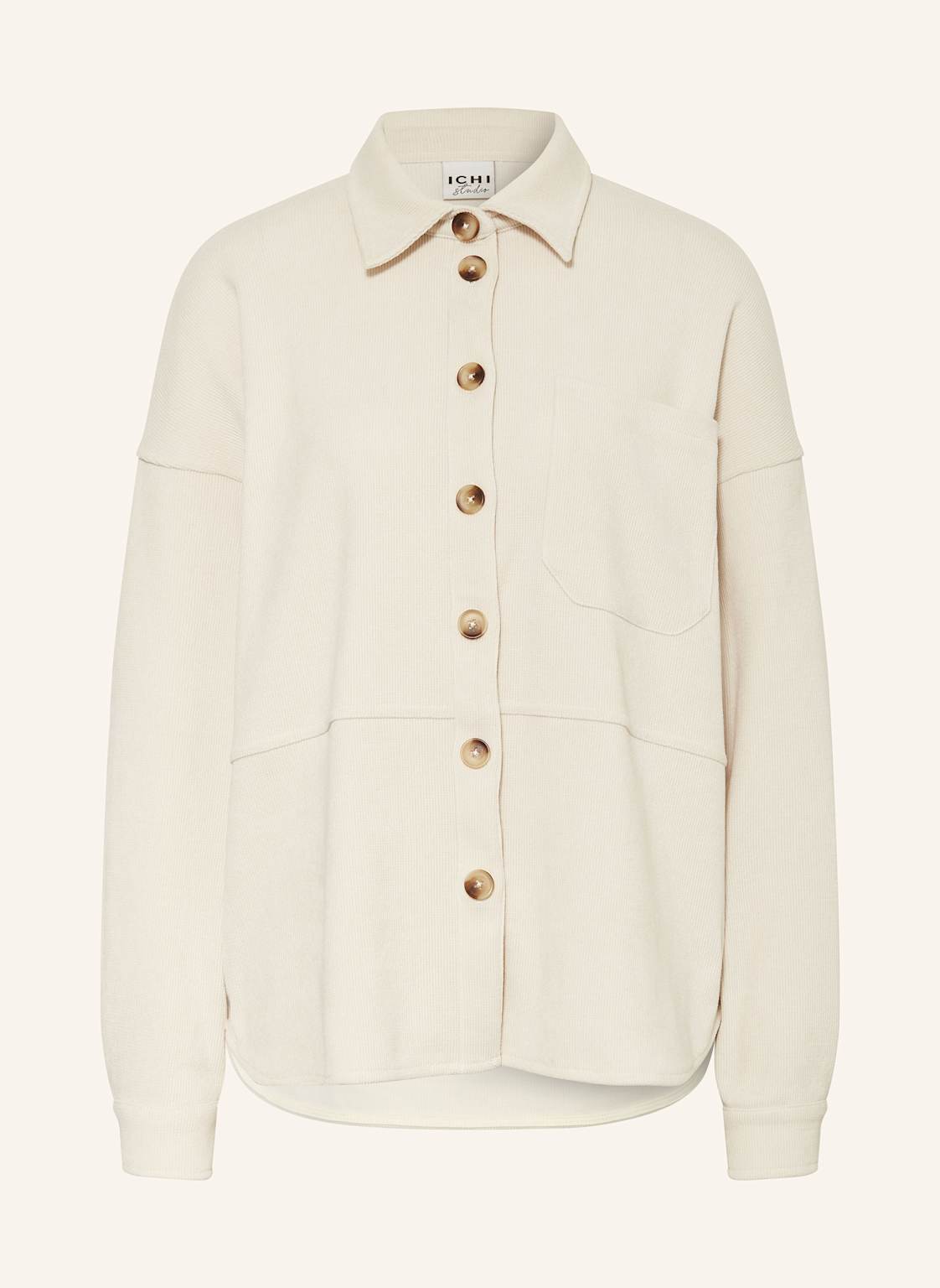 Ichi Cord-Overshirt Ihkate beige