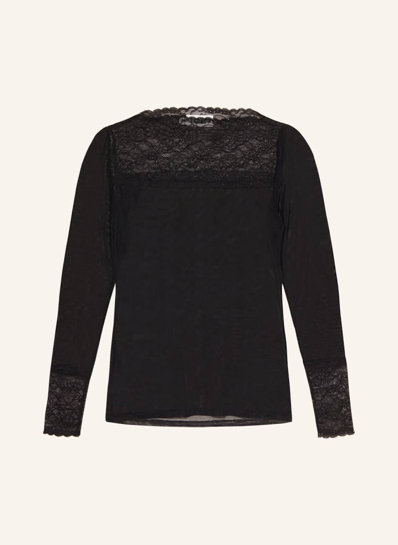 Ichi Longsleeve Ihodetta Aus Mesh Mit Spitze schwarz von Ichi