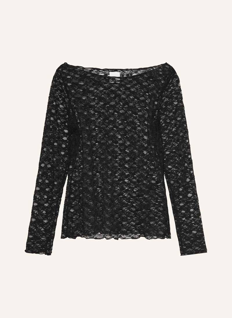 Ichi Longsleeve Ihperla Aus Spitze schwarz von Ichi