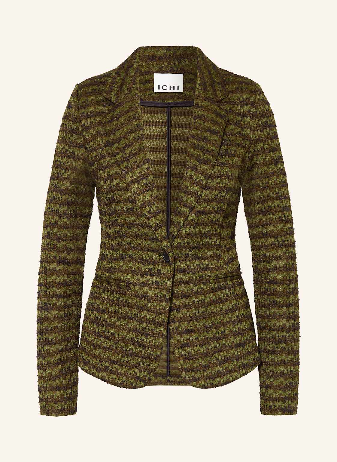 Ichi Tweed-Blazer Ihkate Mosley gruen von Ichi