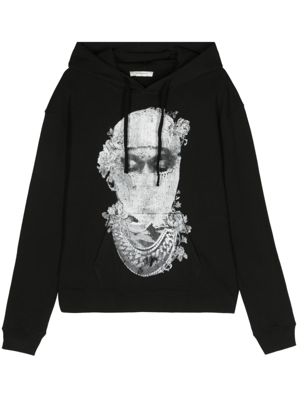 Ih Nom Uh Nit Mask Roses cotton hoodie - Black von Ih Nom Uh Nit