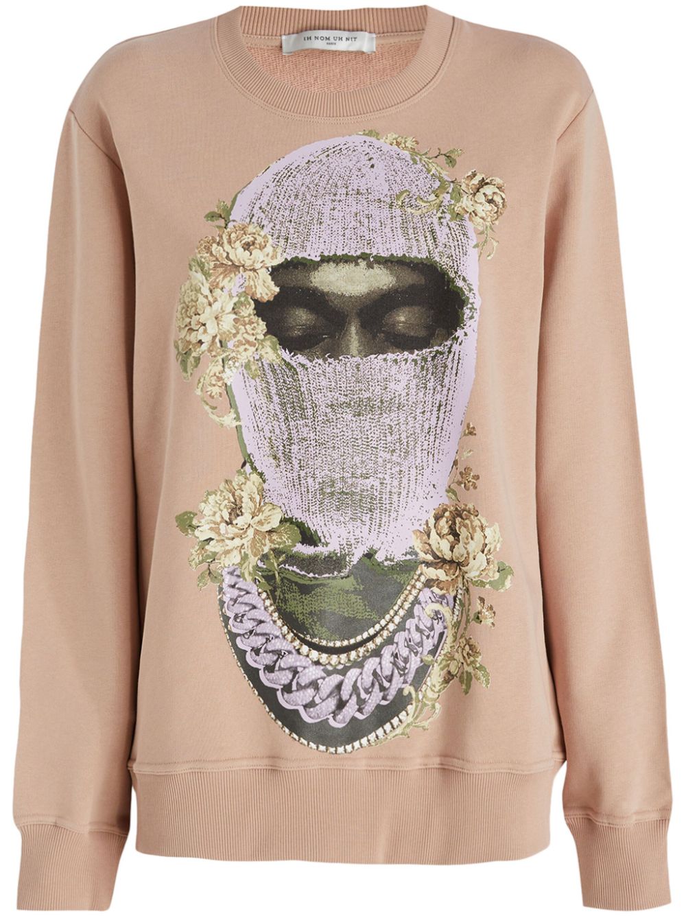 Ih Nom Uh Nit Mask and Roses sweatshirt - Neutrals von Ih Nom Uh Nit