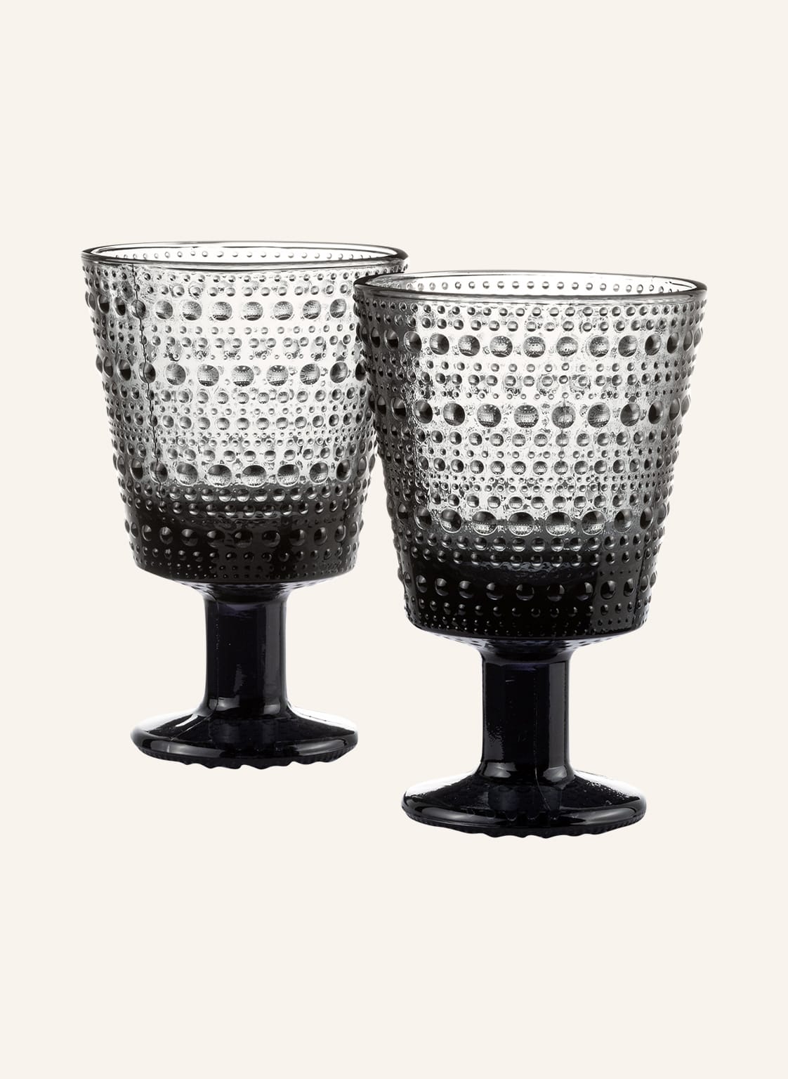 Iittala 2-Tlg. Set Trinkgläser Kastehelmi grau von Iittala