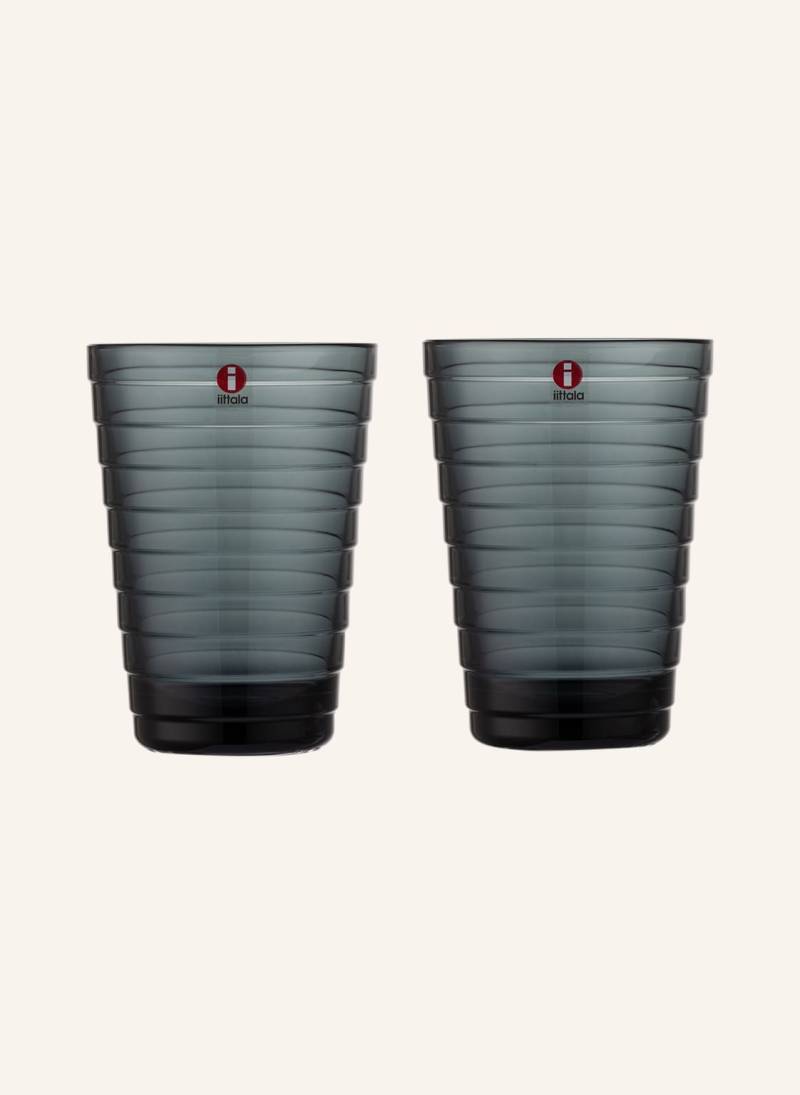 Iittala 2er-Set Trinkgläser Aino Aalto grau von Iittala