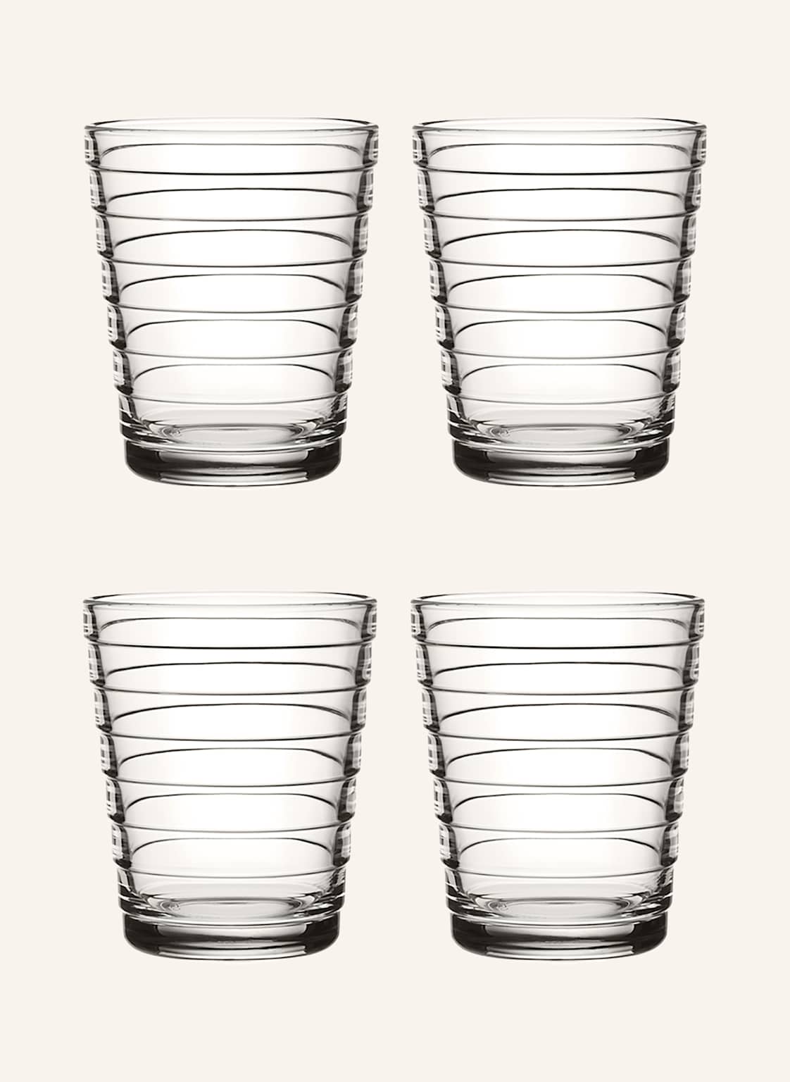 Iittala 4er-Set Trinkgläser Aino Aalto weiss Iittala 4er-Set Trinkgläser Aino Aalto weiss von Iittala