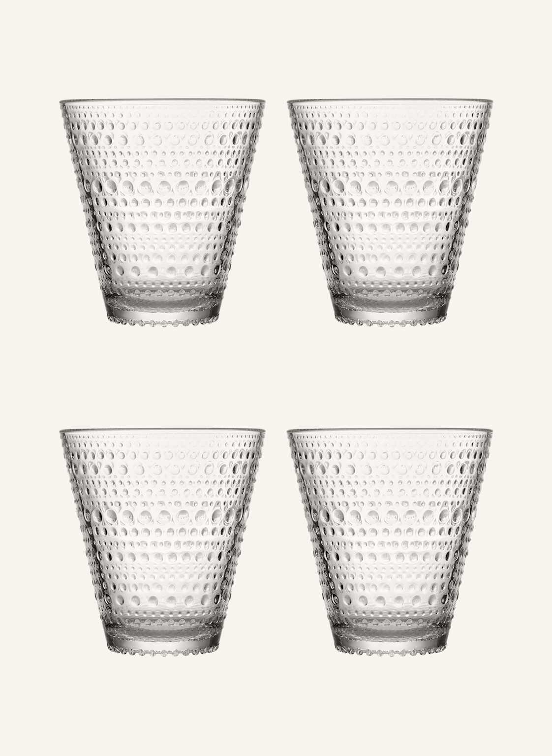 Iittala 4er-Set Trinkgläser Kastehelmi weiss Iittala 4er-Set Trinkgläser Kastehelmi weiss von Iittala