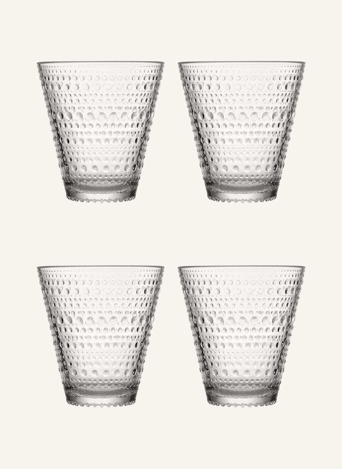 Iittala 4er-Set Trinkgläser Kastehelmi weiss von Iittala