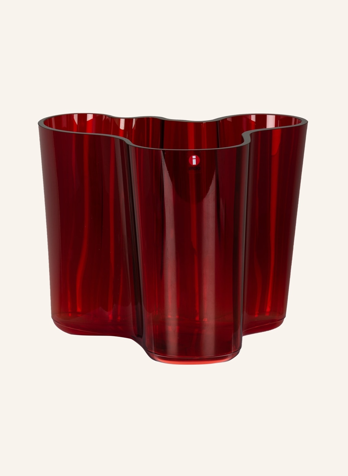 Iittala Vase Alvar Aalto rot von Iittala