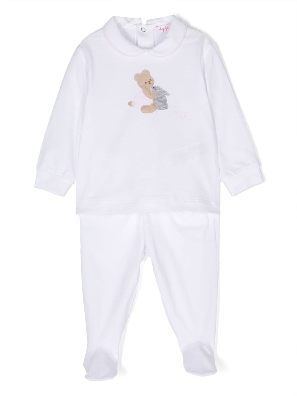 Il Gufo Teddy-bear two-piece set - White von Il Gufo