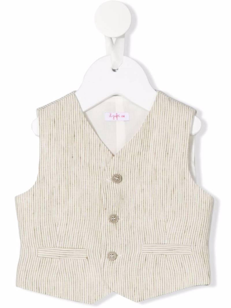 Il Gufo V-neck button-up waistcoat - Green von Il Gufo