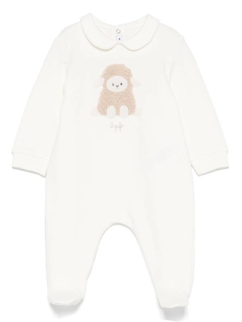 Il Gufo animal-patch pajama - White von Il Gufo