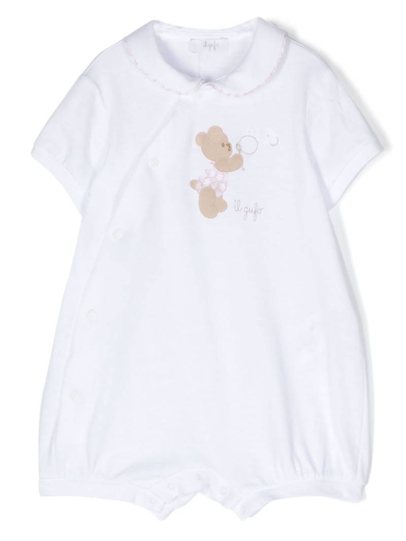 Il Gufo bear-patch cotton body - White von Il Gufo