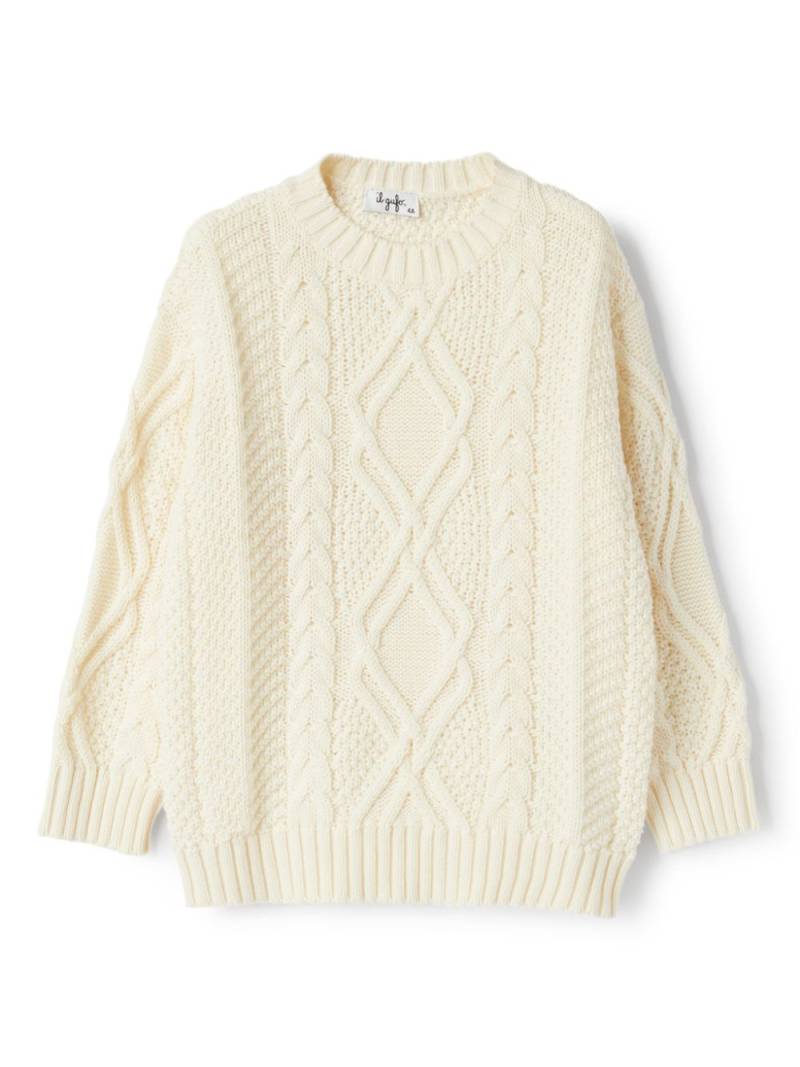 Il Gufo cable-knit jumper - Neutrals von Il Gufo