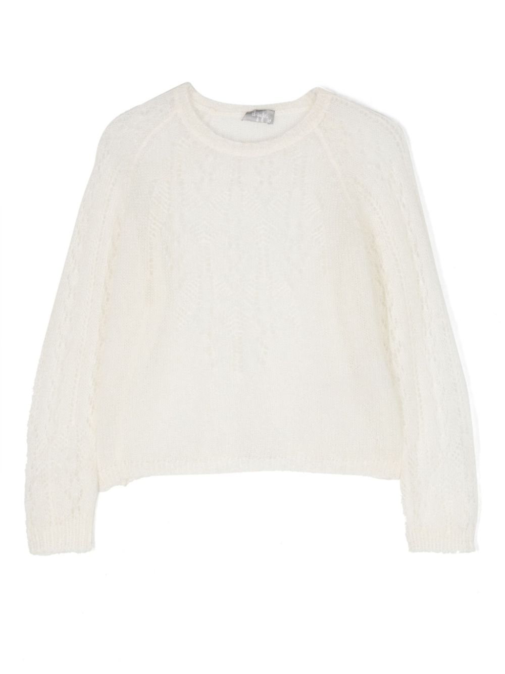 Il Gufo cable-knit jumper - White von Il Gufo