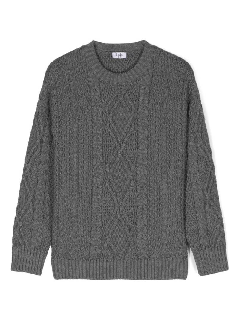 Il Gufo cable-knit sweater - Grey von Il Gufo