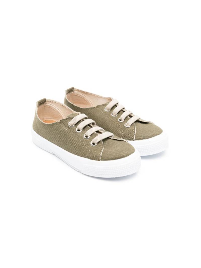 Il Gufo canvas flatform sneakers - Green von Il Gufo