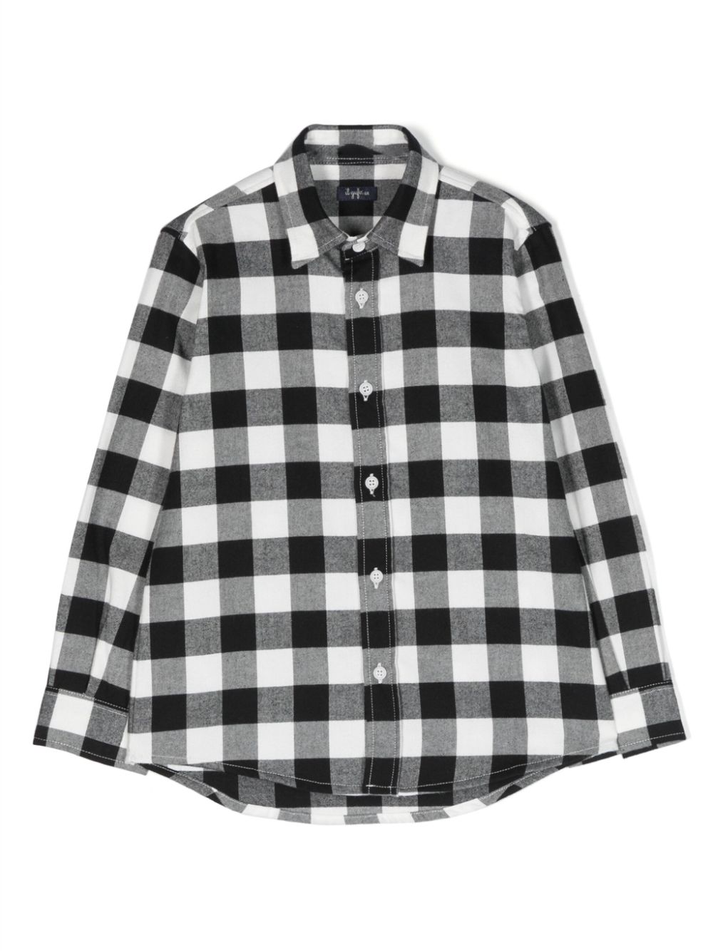 Il Gufo check-print cotton shirt - Black von Il Gufo