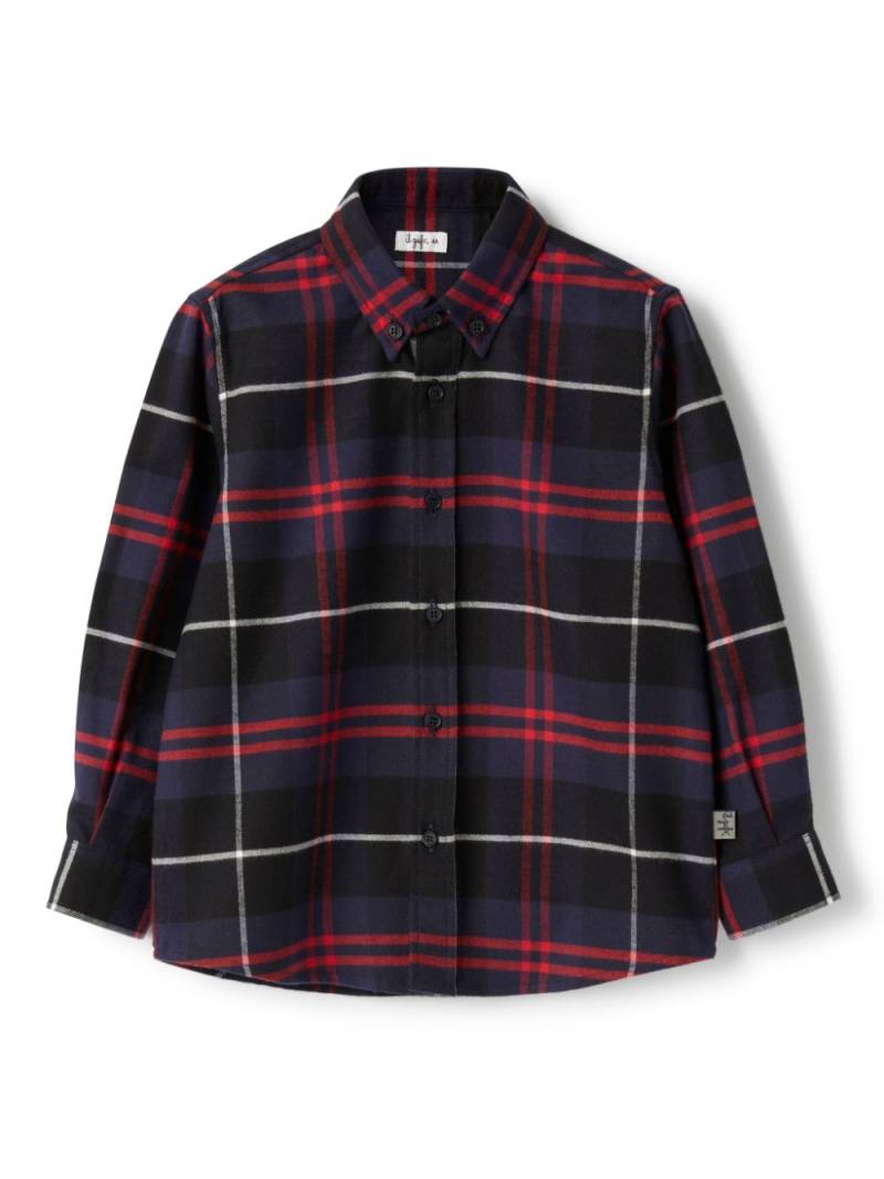 Il Gufo checked cotton shirt - Blue von Il Gufo