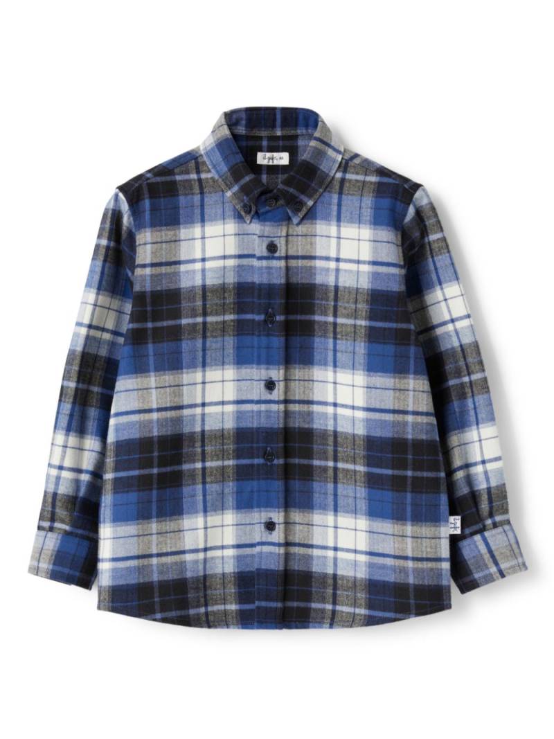 Il Gufo checked cotton shirt - Blue von Il Gufo