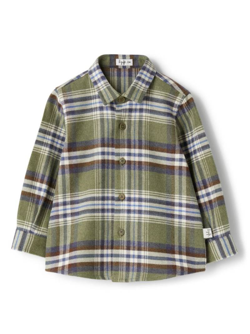 Il Gufo checked flannel shirt - Green von Il Gufo