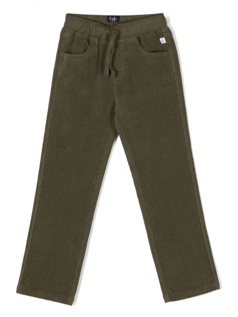 Il Gufo corduroy drawstring-waist trousers - Green von Il Gufo