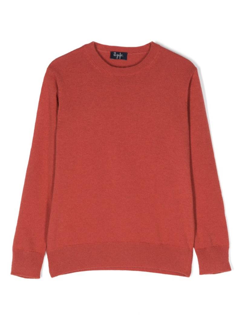 Il Gufo crew-neck virgin wool jumper - Orange von Il Gufo