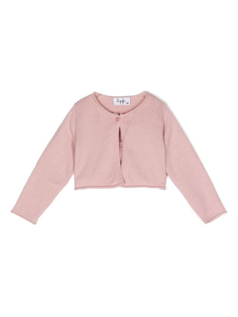 Il Gufo cropped cotton cardigan - Pink von Il Gufo