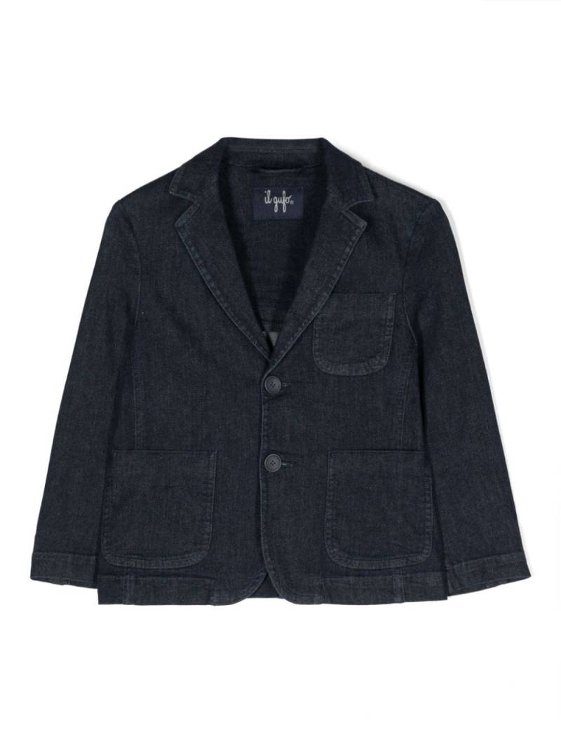 Il Gufo denim single-breasted blazer - Blue von Il Gufo