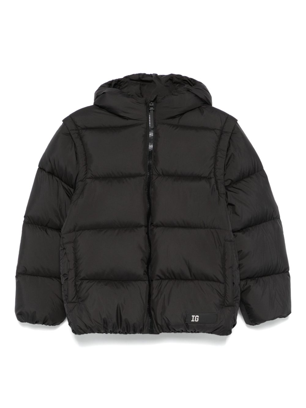 Il Gufo detachable-sleeves padded jacket - Black von Il Gufo