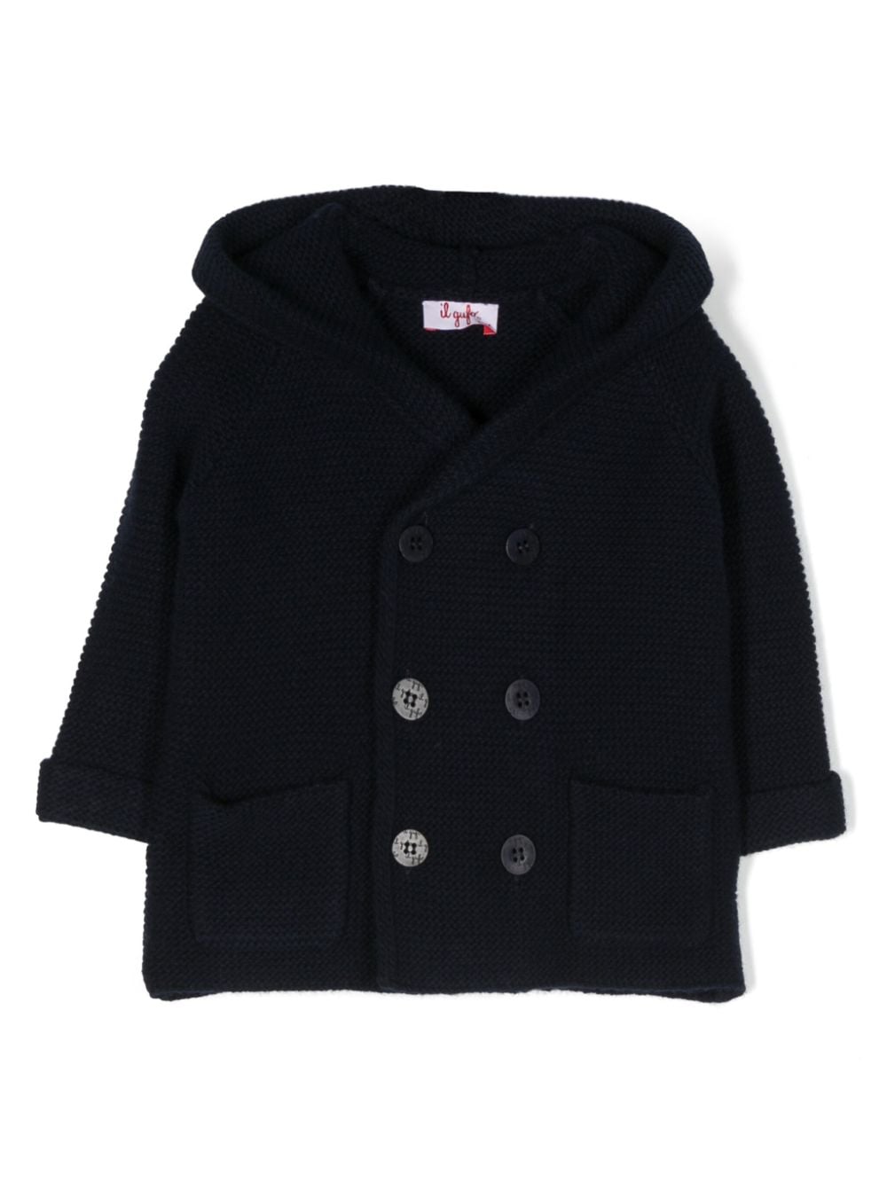 Il Gufo double-breasted hooded coat - Blue von Il Gufo