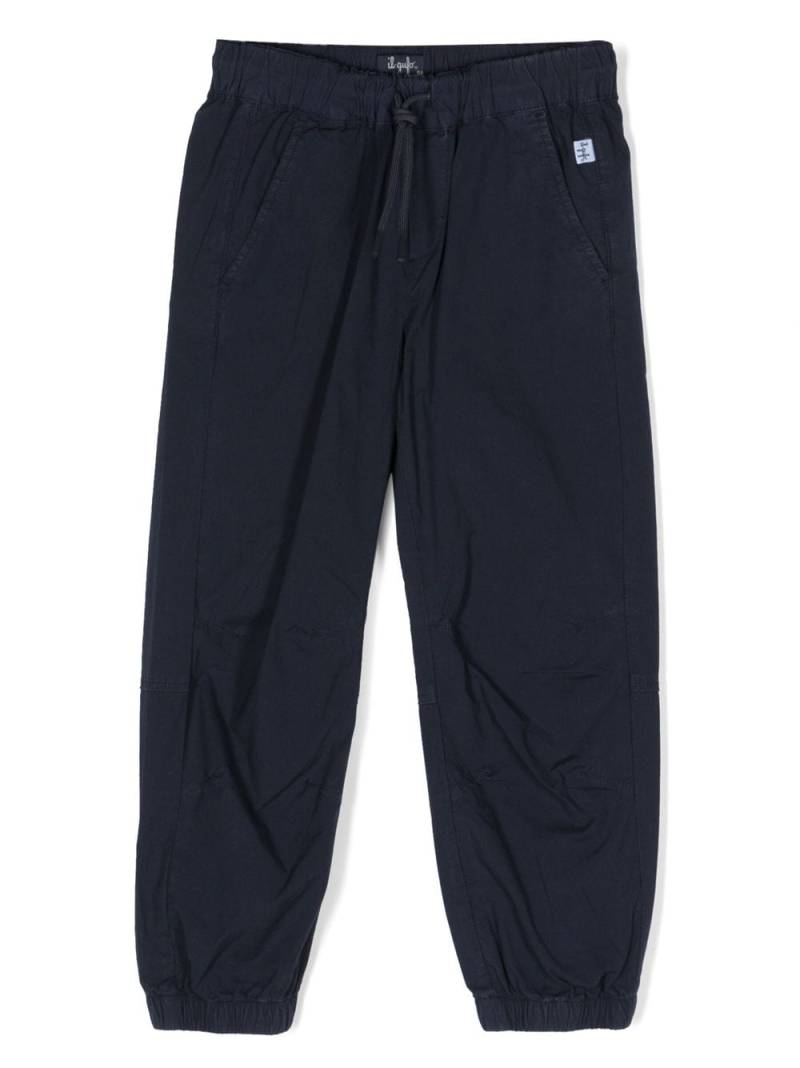 Il Gufo elasticated-drawstring track trousers - Blue von Il Gufo