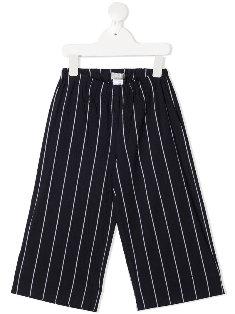 Il Gufo elasticated pinstripe-print trousers - Blue von Il Gufo