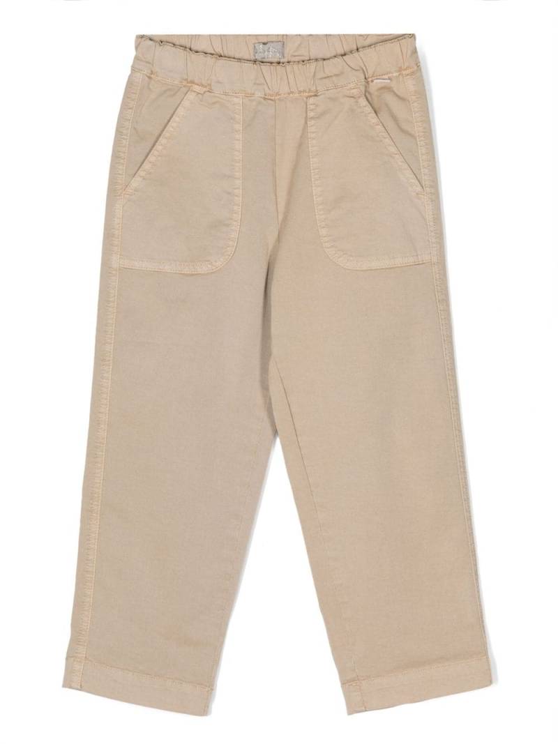 Il Gufo elasticated-waist straight-leg trousers - Neutrals von Il Gufo