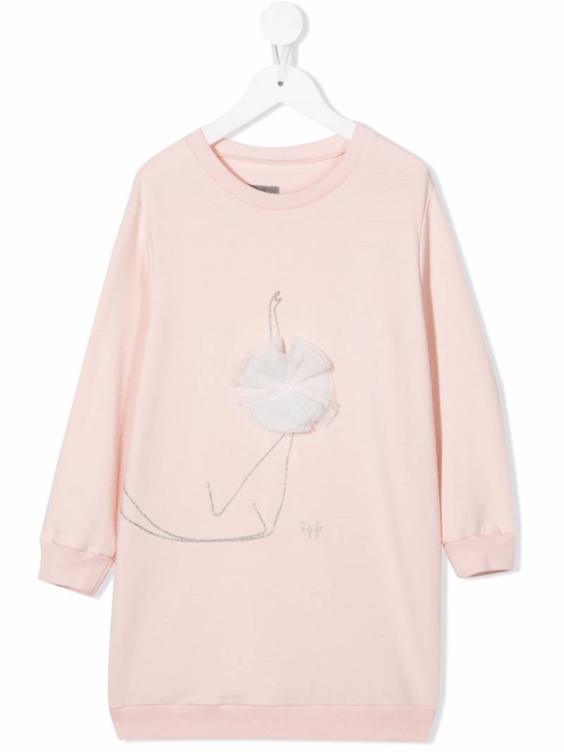 Il Gufo embroidered-detail jumper dress - Pink von Il Gufo