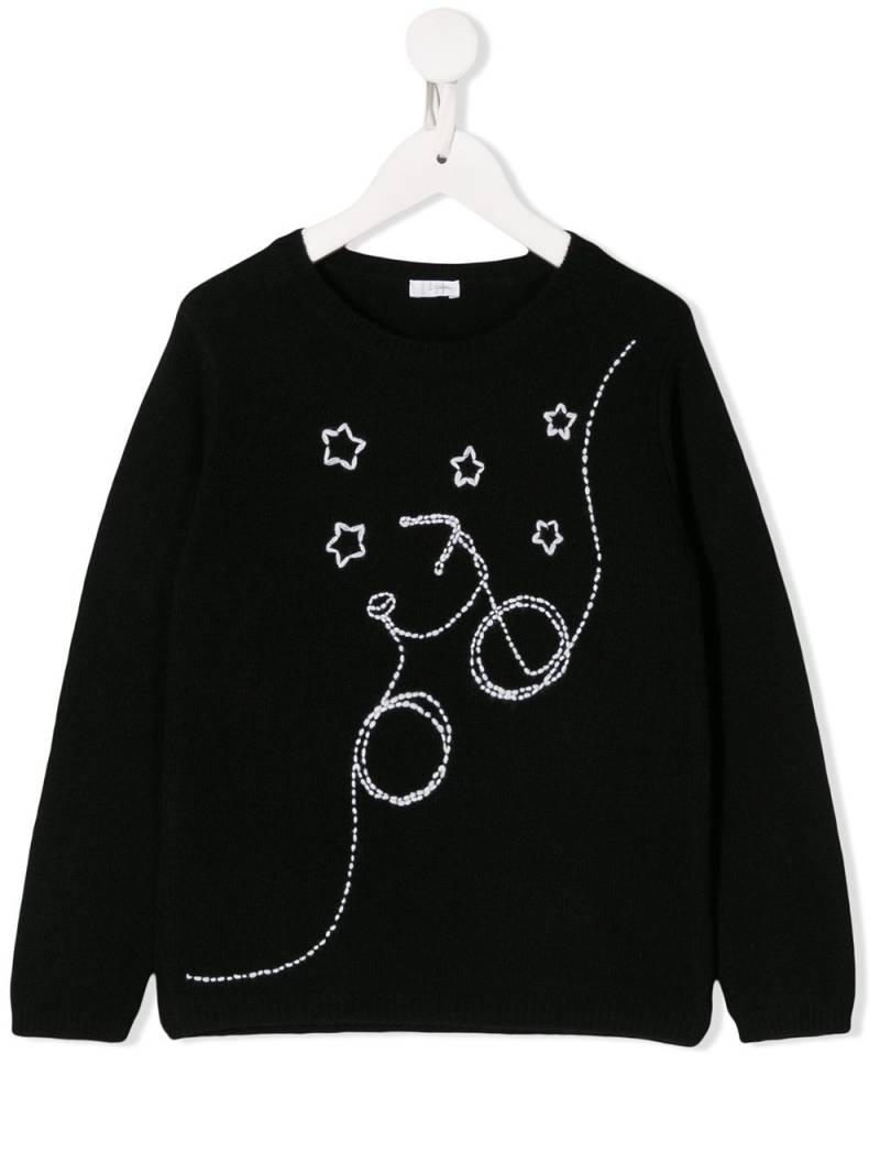 Il Gufo embroidered detail sweater - Black von Il Gufo