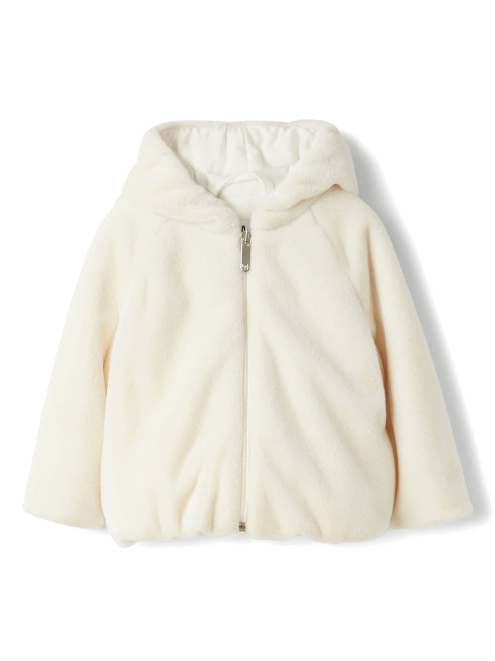 Il Gufo faux-fur hooded jacket - White von Il Gufo