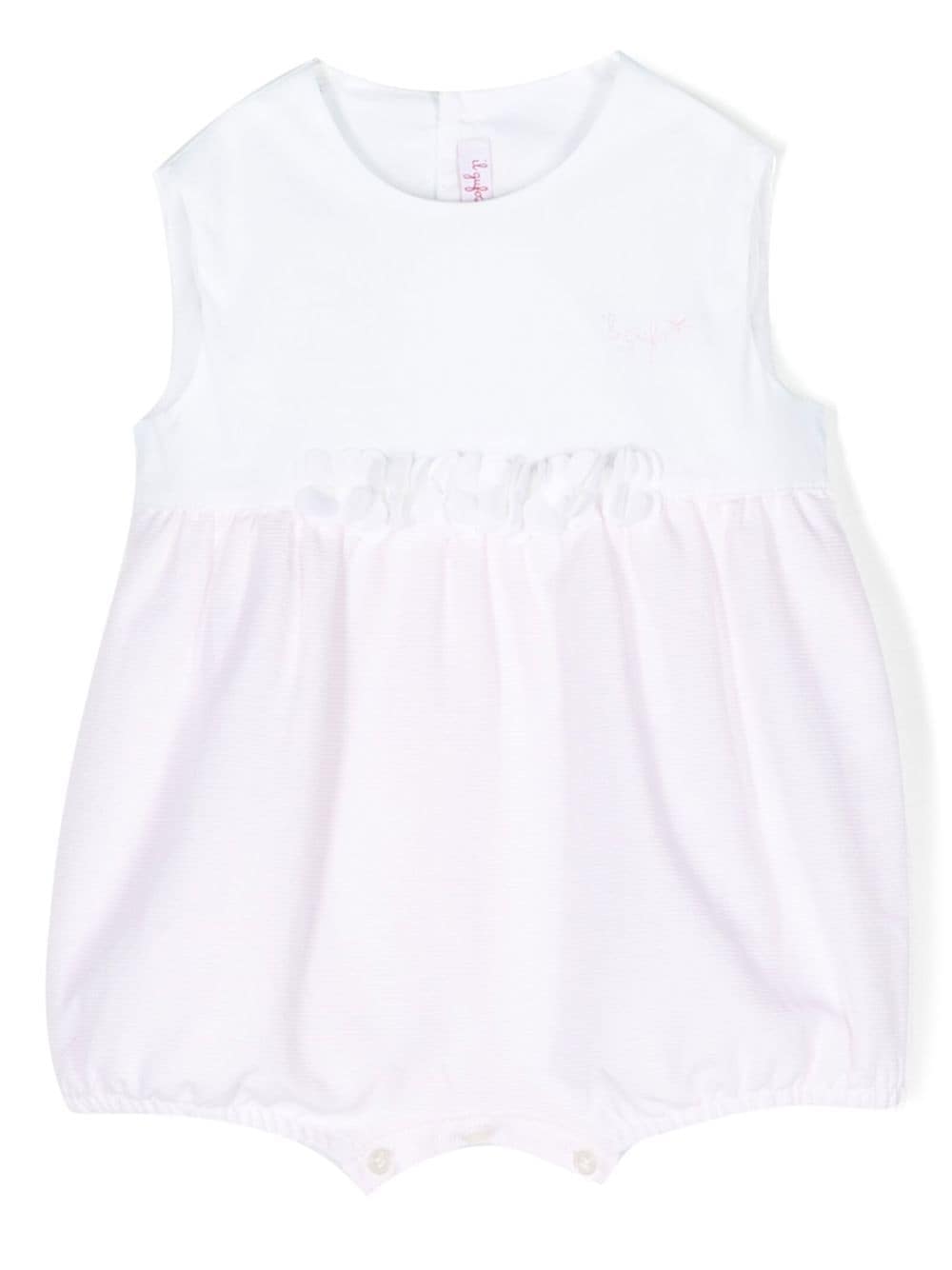 Il Gufo floral-appliqué cotton romper - White von Il Gufo