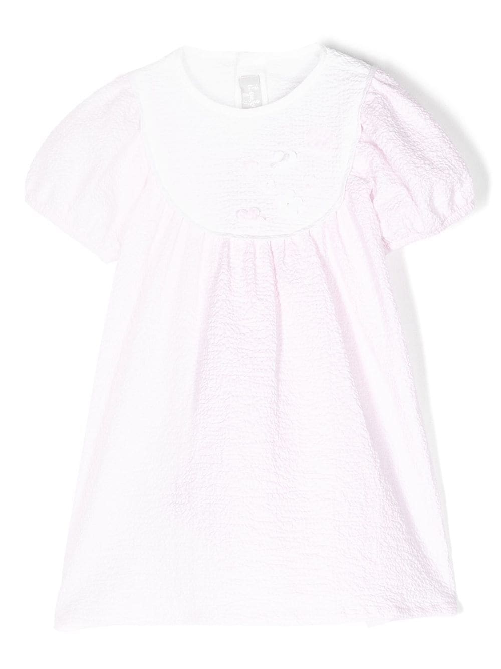 Il Gufo floral-appliqué short-sleeve dress - Pink von Il Gufo