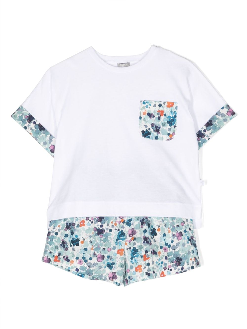 Il Gufo floral-print T-shirt and shorts set - White von Il Gufo